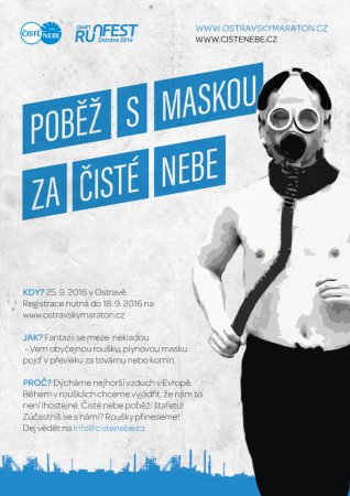 Poběž s maskou za Čisté nebe